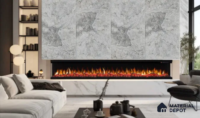 WL 00344 Grainy Lucentier Translucent Design 8 ft x 4 ft Stone Veneer - 2 mm | Suitable for Facade, Wardrobe & Bedroom