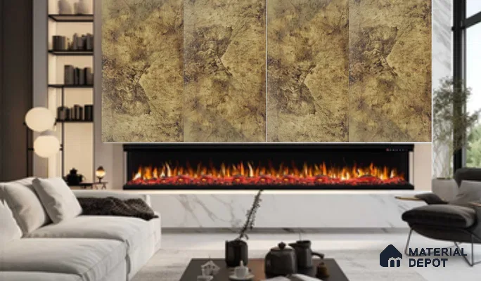 WL 00344 Grainy Lucentier Translucent Design 8 ft x 4 ft Stone Veneer - 2 mm | Suitable for Facade, Wardrobe & Bedroom