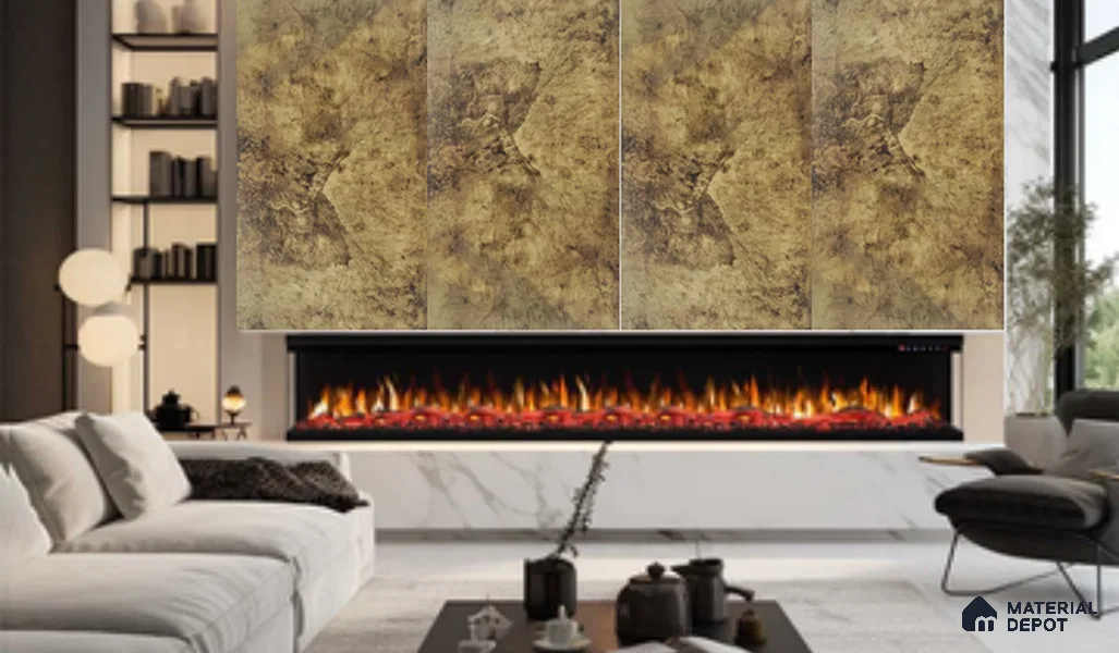 WL 00344 Grainy Lucentier Translucent Design 8 ft x 4 ft Stone Veneer - 2 mm | Suitable for Facade, Wardrobe & Bedroom