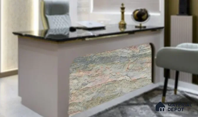 WL 00288 Natural Lucentier Translucent Design 8 ft x 4 ft Stone Veneer - 2 mm | Suitable for Facade, Wardrobe & Bedroom