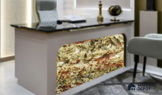 WL 00288 Natural Lucentier Translucent Design 8 ft x 4 ft Stone Veneer - 2 mm | Suitable for Facade, Wardrobe & Bedroom