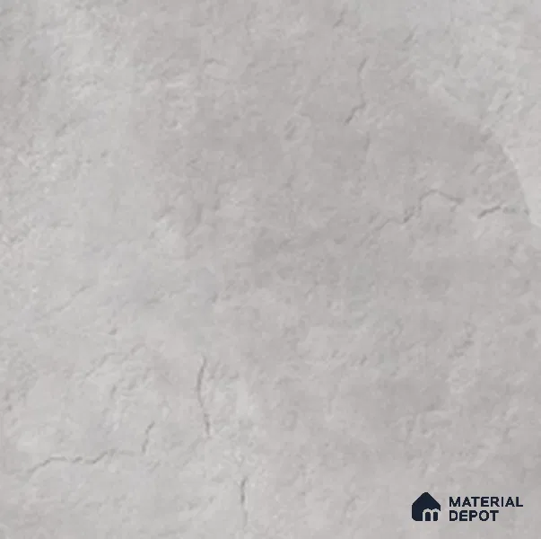 Cement Floor Tile TL 06023 E Spectra Grey 2 ft x 2 ft Vitrified Matte Slate Punch Finish - 12 mm | 6 Random Design | Ideal For Living Room, Bathroom, Restaurants (Sample)