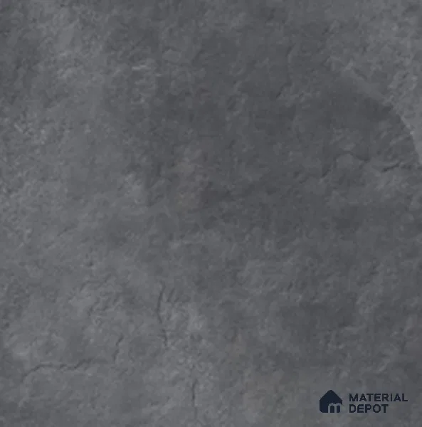 Cement Floor Tile TL 06023 F Spectra Nero 2 ft x 2 ft Vitrified Matte Slate Punch Finish - 12 mm | 6 Random Design | Ideal For Living Room, Bathroom, Restaurants (Sample)