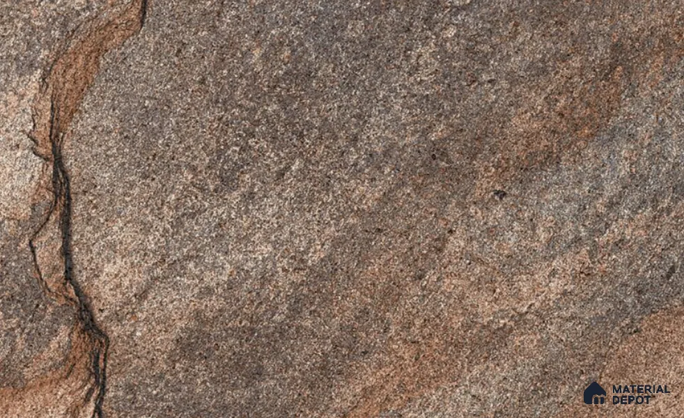 Stone Floor Tile TL 10534 D  Castle Copper Anti Skid Tiles Matte Finish Vitrified Tile - 15 mm | Box Contains Mixed Sizes of (202x202 mm, 302x202 mm, 202x96 mm, 4 Piece Each) | Suitable for Patio, Open Area, Parking, Outdoor,  HighTraffic Areas | Box contains Coverage Area of 5.17 Sq. Ft.