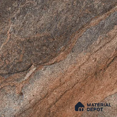 Stone Floor Tile TL 10534 D  Castle Copper Anti Skid Tiles Matte Finish Vitrified Tile - 15 mm | Box Contains Mixed Sizes of (202x202 mm, 302x202 mm, 202x96 mm, 4 Piece Each) | Suitable for Patio, Open Area, Parking, Outdoor,  HighTraffic Areas | Box contains Coverage Area of 5.17 Sq. Ft.