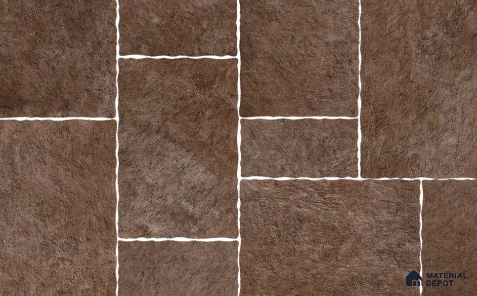 Stone Floor Tile TL 10535  Fuji Almond Anti Skid Tiles Matte Finish Vitrified Tile - 15 mm | Box Contains Mixed Sizes of (202x202 mm, 302x202 mm, 202x96 mm, 4 Piece Each) | Suitable for Patio, Open Area, Parking, Outdoor,  HighTraffic Areas | Box contains Coverage Area of 5.17 Sq. Ft.