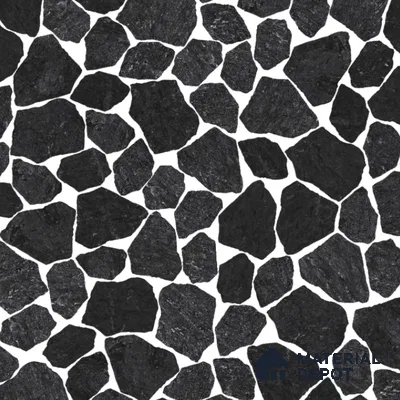 Stone Floor Tile TL 10544  Midnight Stone Anti Skid Tiles Matte Finish Vitrified Tile - 12 mm | Box Contains Mixed Sizes of (12 Pieces215x145 mm, 6 Pieces of 306x221 mm) | Suitable for Patio, Garden, Parking | Box Contains Coverage Area of 6.45 Sq. Ft.