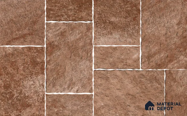 Stone Floor Tile TL 10538  Sandstone Gold Anti Skid Tiles Matte Finish Vitrified Tile - 15 mm | Box Contains Mixed Sizes of (202x202 mm, 302x202 mm, 202x96 mm, 4 Piece Each) | Suitable for Patio, Open Area, Parking, Outdoor,  HighTraffic Areas | Box contains Coverage Area of 5.17 Sq. Ft.