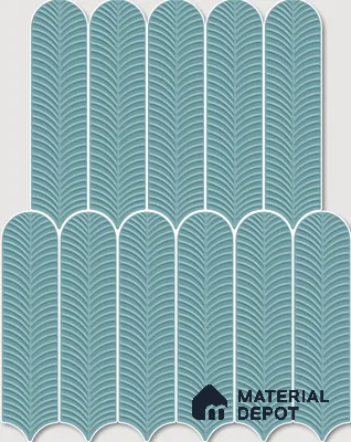 Subway Wall Tile TL 10742 Feather Series  Aqua Mist 1 ft x 3 in Ceramic Glossy Finish - 10 mm | Suitable for Highlighter Walls, Foyer, Bathroom, Kitchen Wall & Backsplashes