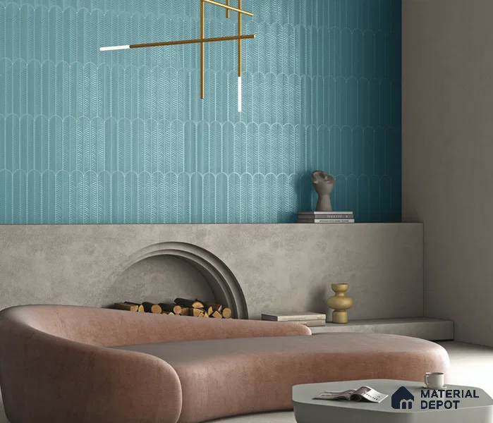 Subway Wall Tile TL 10742 Feather Series Aqua Mist 1 ft x 3 in Ceramic Glossy Finish - 10 mm | Suitable for Highlighter Walls, Foyer, Bathroom, Kitchen Wall & Backsplashes
