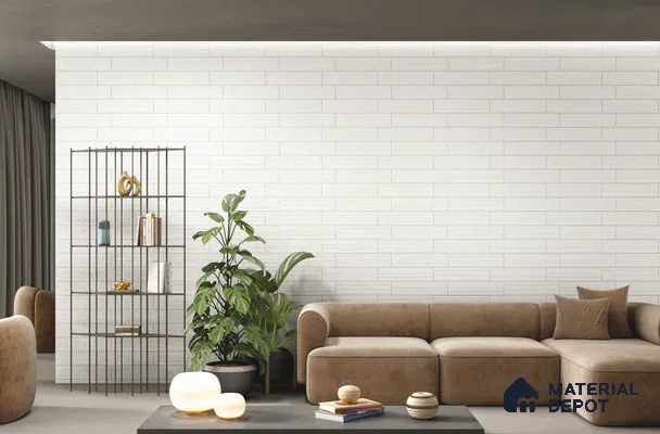 Subway Wall Tile TL 10530 B Lavaline Series  Cream Alloy 1 ft x 3 in Ceramic Glossy Finish - 10 mm | 3 Random Design | Suitable for Highlighter Walls, Foyer, Bathroom, Kitchen Wall & Backsplashes (Sample)