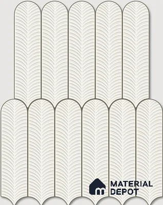 Subway Wall Tile TL 10742 B Feather Series  Cream Alloy 1 ft x 3 in Ceramic Glossy Finish - 10 mm | Suitable for Highlighter Walls, Foyer, Bathroom, Kitchen Wall & Backsplashes