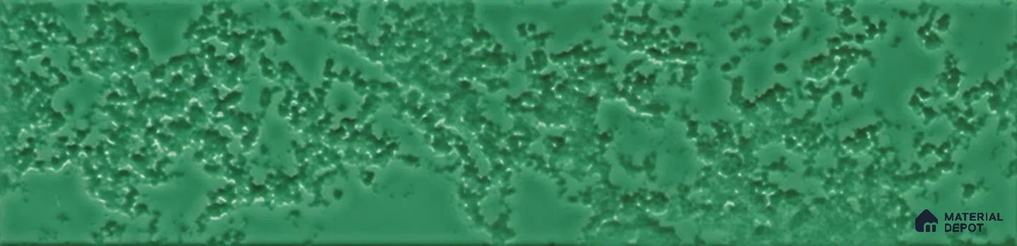 Subway Wall Tile TL 10741 C Texturax Series  Emerald Shine 1 ft x 3 in Ceramic Glossy Finish - 10 mm | 3 Random Design | Suitable for Highlighter Walls, Foyer, Bathroom, Kitchen Wall & Backsplashes