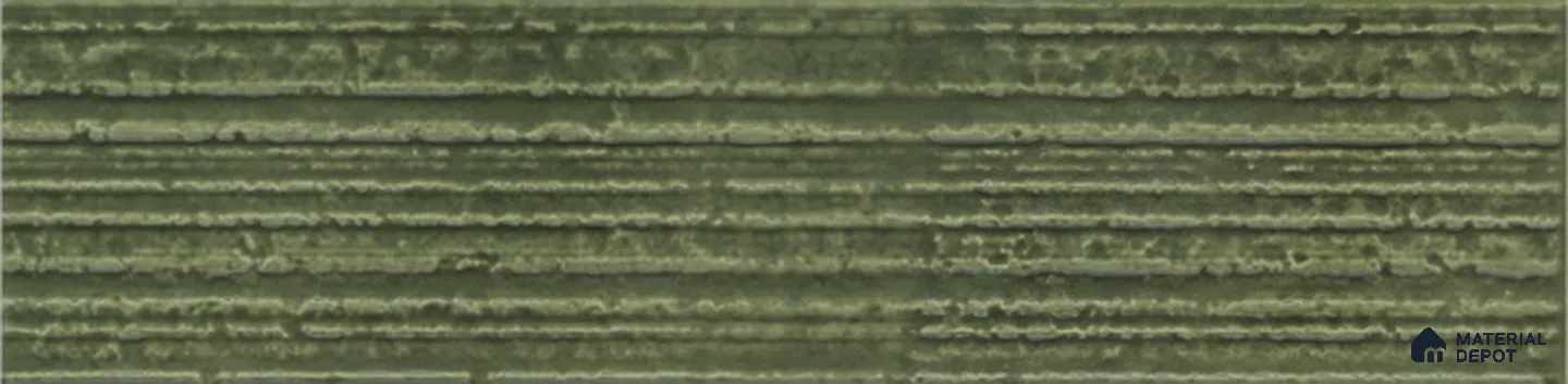 Subway Wall Tile TL 10530 D Lavaline Series  Fern Glow 1 ft x 3 in Ceramic Glossy Finish - 10 mm | 3 Random Design | Suitable for Highlighter Walls, Foyer, Bathroom, Kitchen Wall & Backsplashes