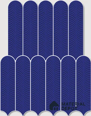 Subway Wall Tile TL 10742 F Feather Series  Indigo Blue 1 ft x 3 in Ceramic Glossy Finish - 10 mm | Suitable for Highlighter Walls, Foyer, Bathroom, Kitchen Wall & Backsplashes