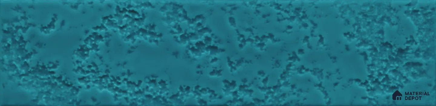 Subway Wall Tile TL 10741 J Texturax Series  Teal Neo 1 ft x 3 in Ceramic Glossy Finish - 10 mm | 3 Random Design | Suitable for Highlighter Walls, Foyer, Bathroom, Kitchen Wall & Backsplashes