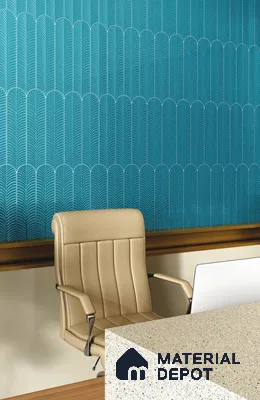Subway Wall Tile TL 10742 J Feather Series  Teal Neo 1 ft x 3 in Ceramic Glossy Finish - 10 mm | Suitable for Highlighter Walls, Foyer, Bathroom, Kitchen Wall & Backsplashes