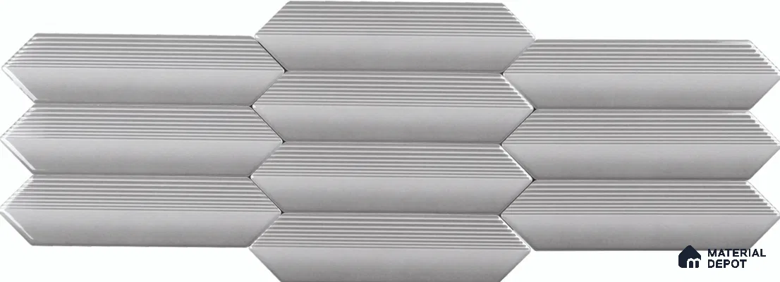 Subway Wall Tile TL 10531 C  Como Fog 1 ft x 3 in Ceramic Glossy Finish - 10 mm | Suitable for Highlighter Walls, Foyer, Bathroom, Kitchen Wall & Backsplashes