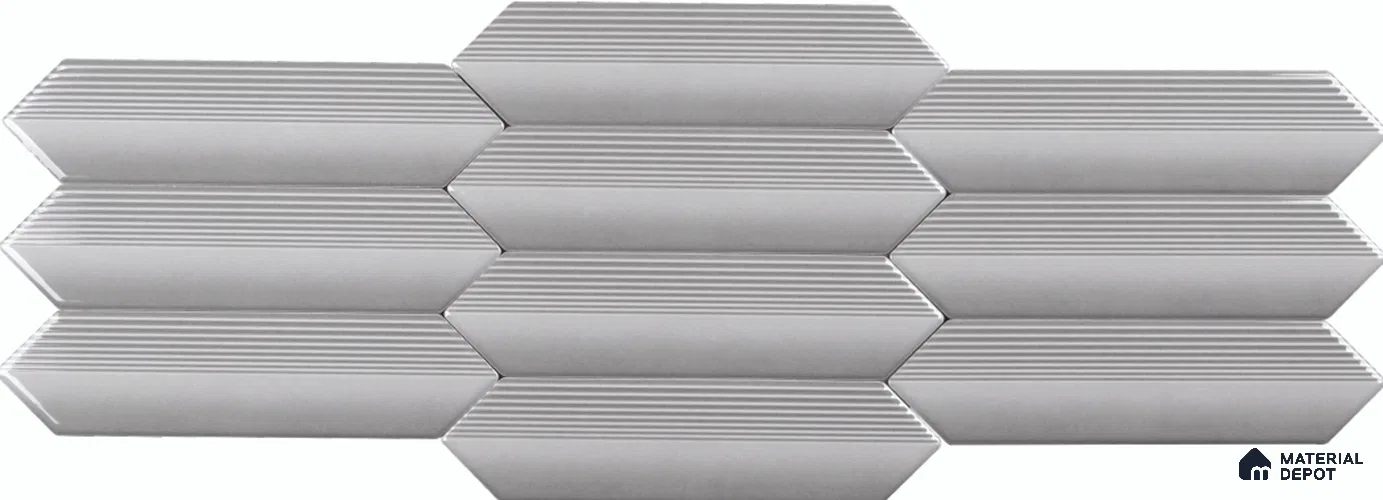 Subway Wall Tile TL 10531 C  Como Fog 1 ft x 3 in Ceramic Glossy Finish - 10 mm | Suitable for Highlighter Walls, Foyer, Bathroom, Kitchen Wall & Backsplashes
