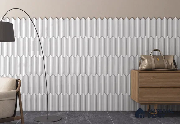 Subway Wall Tile TL 10531 C  Como Fog 1 ft x 3 in Ceramic Glossy Finish - 10 mm | Suitable for Highlighter Walls, Foyer, Bathroom, Kitchen Wall & Backsplashes