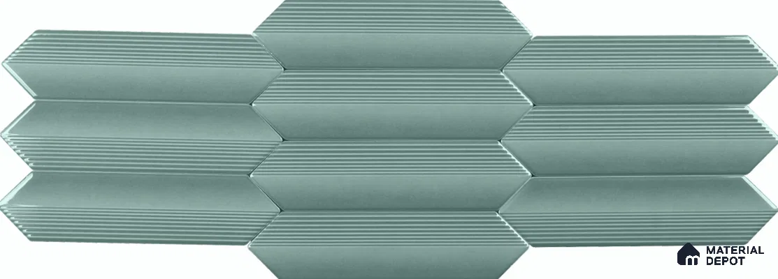 Subway Wall Tile TL 10531 D  Como Mint 1 ft x 3 in Ceramic Glossy Finish - 10 mm | Suitable for Highlighter Walls, Foyer, Bathroom, Kitchen Wall & Backsplashes