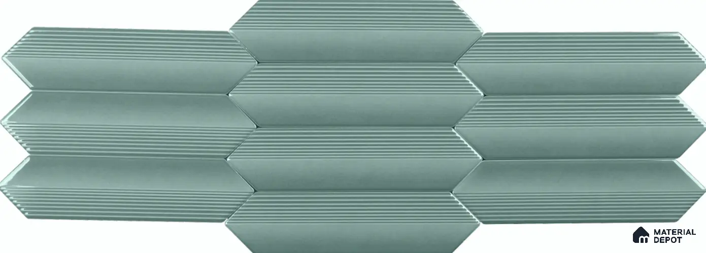 Subway Wall Tile TL 10531 D  Como Mint 1 ft x 3 in Ceramic Glossy Finish - 10 mm | Suitable for Highlighter Walls, Foyer, Bathroom, Kitchen Wall & Backsplashes