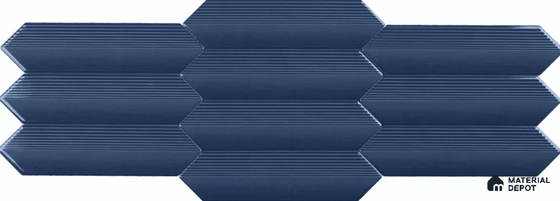Subway Wall Tile TL 10531 E  Como Navy 1 ft x 3 in Ceramic Glossy Finish - 10 mm | Suitable for Highlighter Walls, Foyer, Bathroom, Kitchen Wall & Backsplashes