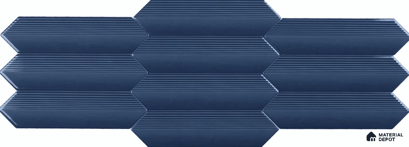 Subway Wall Tile TL 10531 E  Como Navy 1 ft x 3 in Ceramic Glossy Finish - 10 mm | Suitable for Highlighter Walls, Foyer, Bathroom, Kitchen Wall & Backsplashes