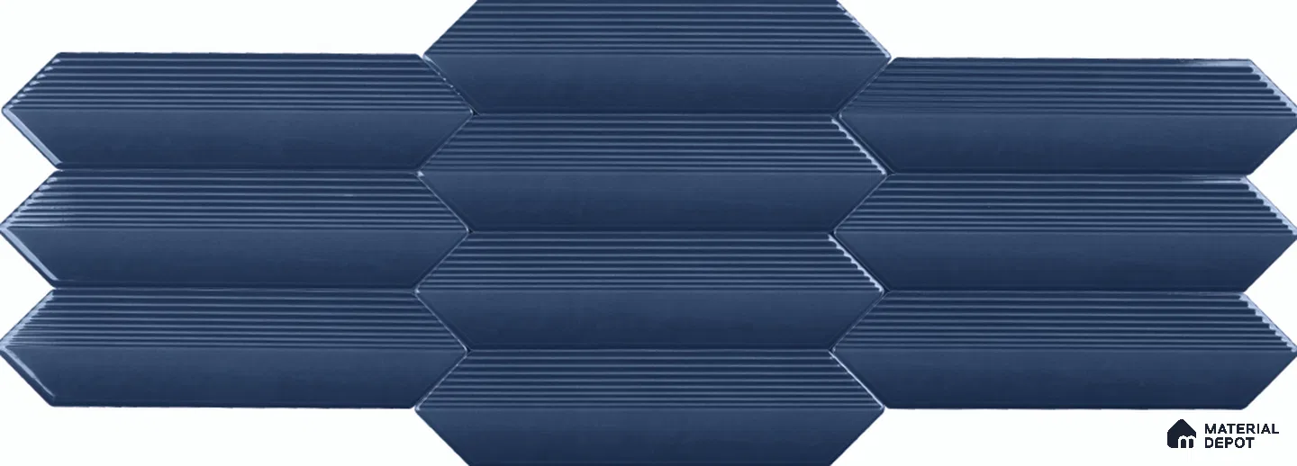 Subway Wall Tile TL 10531 E Como Navy 1 ft x 3 in Ceramic Glossy Finish - 10 mm | Suitable for Highlighter Walls, Foyer, Bathroom, Kitchen Wall & Backsplashes