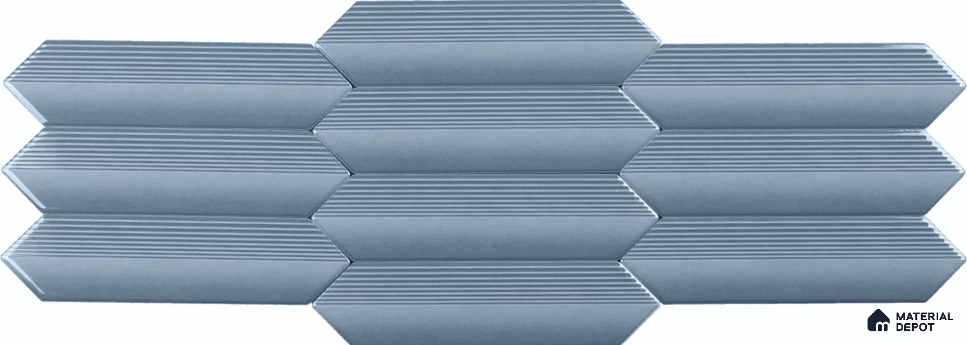 Subway Wall Tile TL 10531 F  Como Ocean 1 ft x 3 in Ceramic Glossy Finish - 10 mm | Suitable for Highlighter Walls, Foyer, Bathroom, Kitchen Wall & Backsplashes