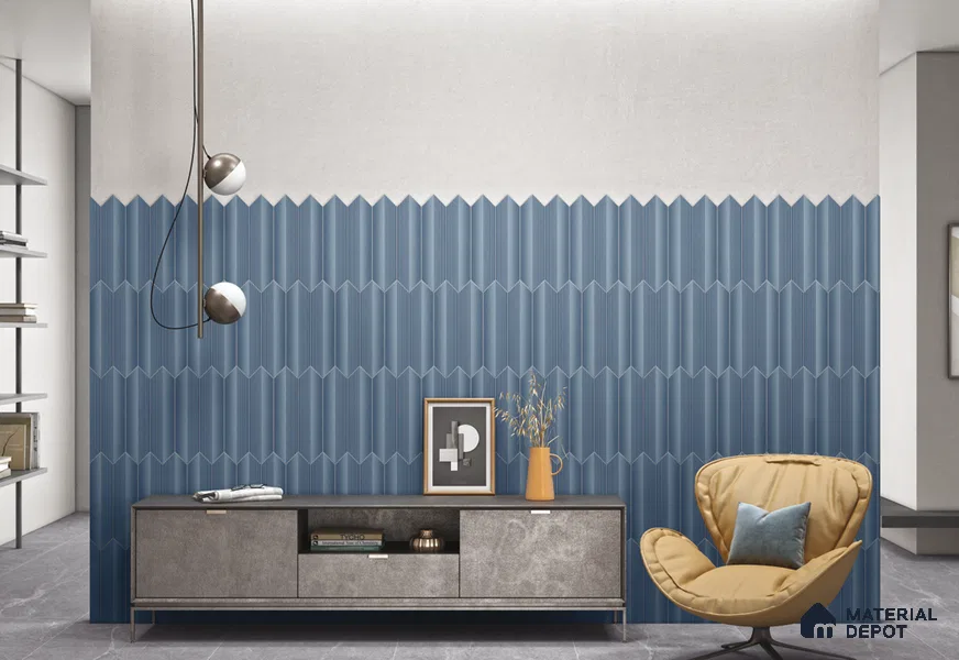 Subway Wall Tile TL 10531 F  Como Ocean 1 ft x 3 in Ceramic Glossy Finish - 10 mm | Suitable for Highlighter Walls, Foyer, Bathroom, Kitchen Wall & Backsplashes