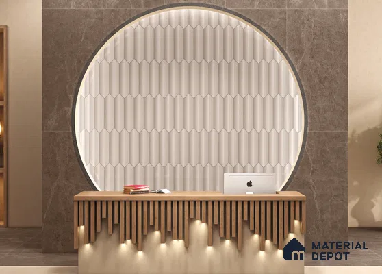 Subway Wall Tile TL 10531 G  Como Vanilla 1 ft x 3 in Ceramic Glossy Finish - 10 mm | Suitable for Highlighter Walls, Foyer, Bathroom, Kitchen Wall & Backsplashes