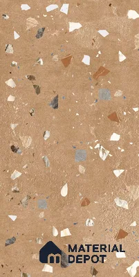 Terrazzo Wall & Floor Tile TL 08263 Terra Brown 4 ft x 2 ft Matte Finish Vitrified Tile - 9 mm