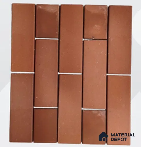 Terracotta Clay Subway Wall Tile TL 13007 Burnt Sienna 150x48 mm Clay Finish - 10 mm