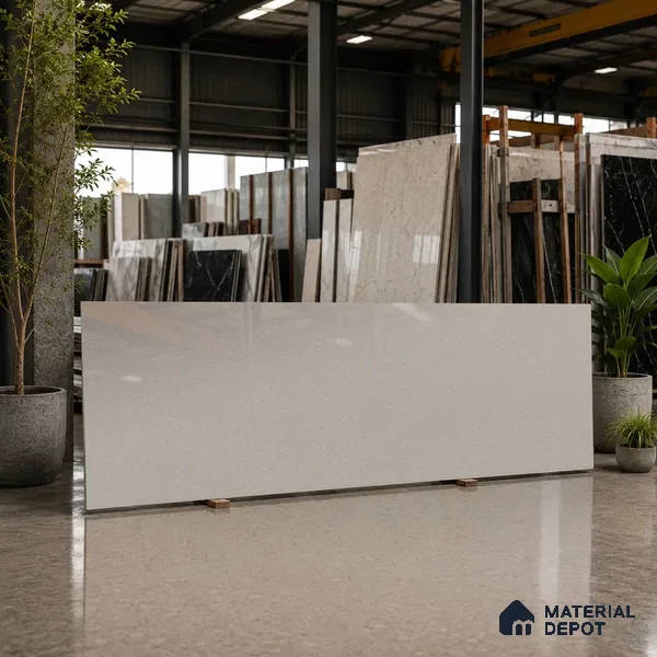 Terrazzo Counter Top Slab TL 06029 B Galaxy Gris 8 ft x 2.6 ft mm Full Body Vitrified Glossy Finish - 15 mm | Suitable For Counter Top, Dining Table Top & Window Frame