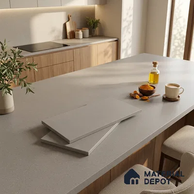 Terrazzo Counter Top Slab TL 06029 Galaxy Gris 8 ft x 2.6 ft mm Full Body Vitrified Matte Finish - 15 mm | Suitable For Counter Top, Dining Table Top & Window Frame