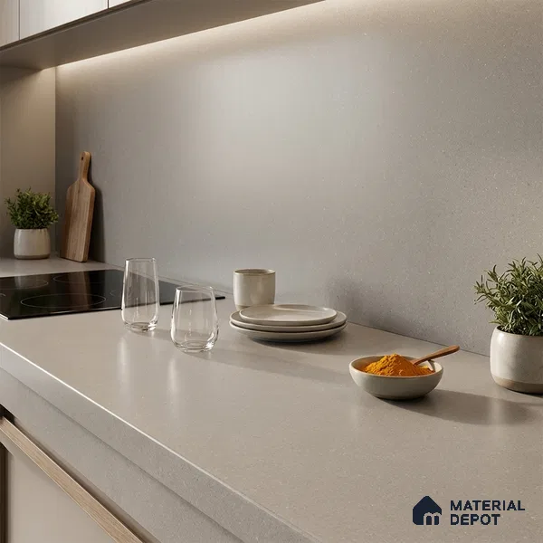 Terrazzo Counter Top Slab TL 06029 Galaxy Gris 8 ft x 2.6 ft mm Full Body Vitrified Matte Finish - 15 mm | Suitable For Counter Top, Dining Table Top & Window Frame
