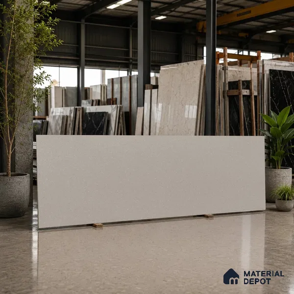 Terrazzo Counter Top Slab TL 06029 Galaxy Gris 8 ft x 2.6 ft mm Full Body Vitrified Matte Finish - 15 mm | Suitable For Counter Top, Dining Table Top & Window Frame