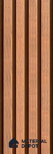 PN 06368 B WPC 3/4 Design 9.6 ft x 8.6 inch Exterior Wall Panel - 26 mm | Suitable for Facade, Balcony, Cafeteria | Suitable for Balcony, Facade & Open Area | Width is Subjected to 5% Variation