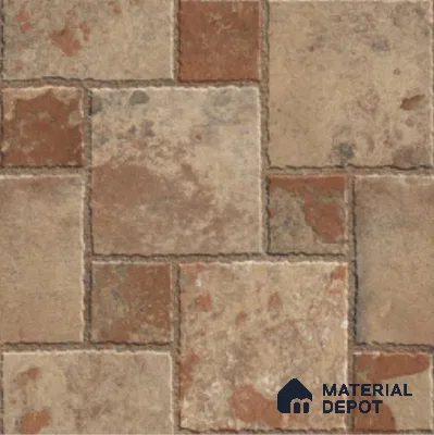 Stone Floor & Wall Tile TL 08450 Lecstone Bronze 16 x 16 inch Texture Finish Vitrified Tile - 12 mm | Suitable for Parking, Outdoor & Bathroom | Pattern Alignment May Vary | 2-3 mm Spacer is Mandatory
