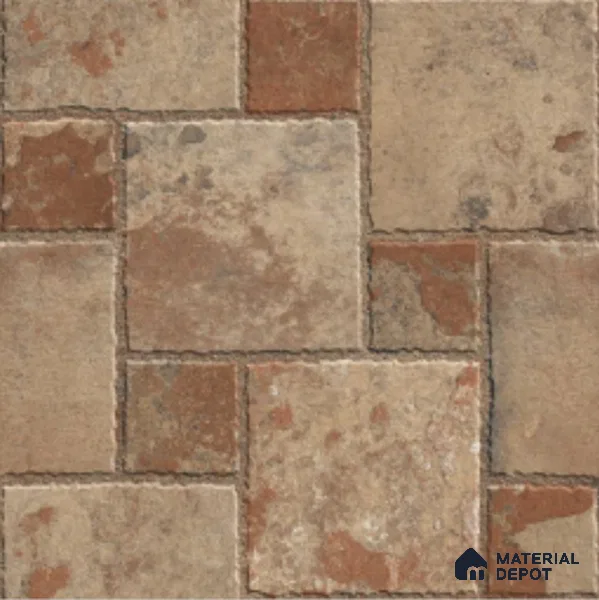 Stone Floor & Wall Tile TL 08450 Lecstone Bronze 16 x 16 inch Texture Finish Vitrified Tile - 12 mm | Suitable for Parking, Outdoor & Bathroom | Pattern Alignment May Vary | 2-3 mm Spacer is Mandatory