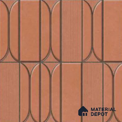 Subway Look Wall 1 ft x 1 ft Choco Line Matte Finish Ceramic Tile - 9 mm | Suitable For Highlighter Wall, Kitchen & Bathroom
