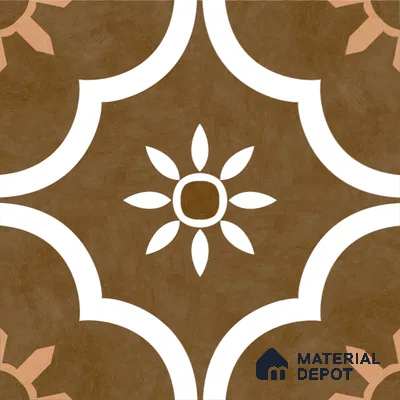 Moroccan Floor & Wall Tile TL 08315 B Omega Terra 1 ft x 1 ft Matte Finish Vitrified Tile - 9 mm | Suitable for Bathroom, Kitchen, Balcony | Please Expect a Slight Variation of Pattern