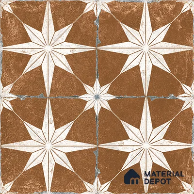 Moroccan Floor & Wall Athangudi Tile TL 08317 C Athena Terra 1 ft x 1 ft Matte Finish Vitrified Tile - 9 mm | Suitable for Bathroom, Kitchen, Balcony | Please Expect a Slight Variation of Pattern
