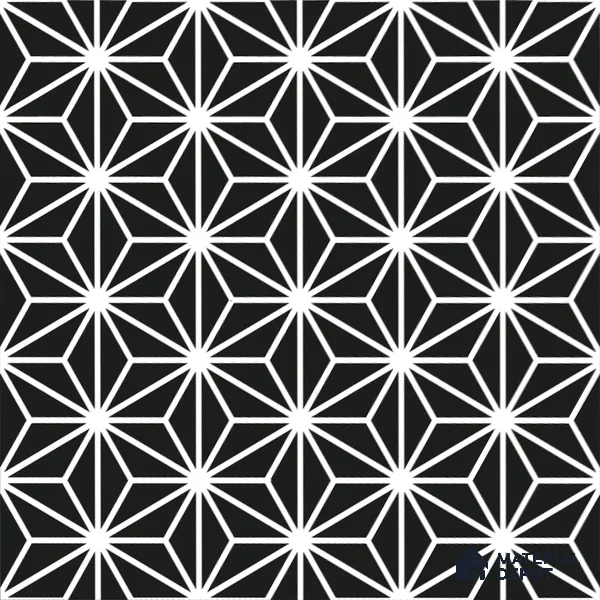 Moroccan Floor & Wall Tile TL 08316 B Sparkle Nero 1 ft x 1 ft Matte Finish Vitrified Tile - 9 mm | Suitable for Bathroom, Kitchen, Balcony | Please Expect a Slight Variation of Pattern