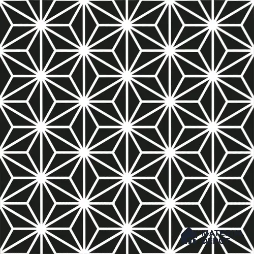 Moroccan Floor & Wall Tile TL 08316 B Sparkle Nero 1 ft x 1 ft Matte Finish Vitrified Tile - 9 mm | Suitable for Living Room, Bedroom & Bathroom | Please Expect a Slight Variation of Pattern