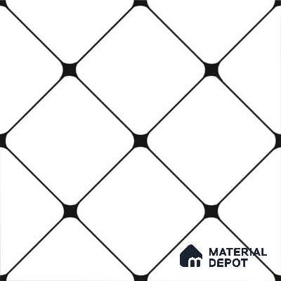 Moroccan Floor & Wall Tile TL 08323 Monochrome Plutus 1 ft x 1 ft Matte Finish Vitrified Tile - 9 mm | Suitable for Bathroom, Kitchen, Entryway | Please Expect a Slight Variation of Pattern