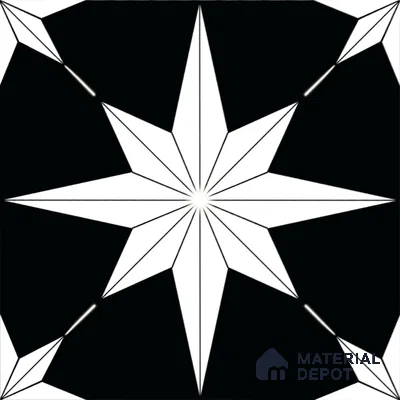 Moroccan Floor & Wall Tile TL 10554 Swarovski 1 ft x 1 ft Matte Finish Vitrified Tile - 9 mm | Suitable for Bathroom, Kitchen, Balcony | Please Expect a Slight Variation of Pattern