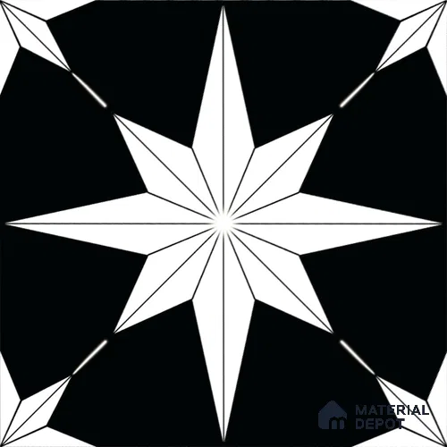 Moroccan Floor & Wall Tile TL 10554 Swarovski 1 ft x 1 ft Matte Finish Vitrified Tile - 9 mm | Suitable for Bathroom, Kitchen, Balcony | Please Expect a Slight Variation of Pattern