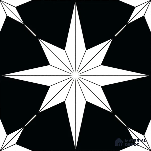 Moroccan Floor & Wall Tile TL 10554 Swarovski 1 ft x 1 ft Matte Finish Vitrified Tile - 9 mm | Suitable for Bathroom, Kitchen, Balcony | Please Expect a Slight Variation of Pattern